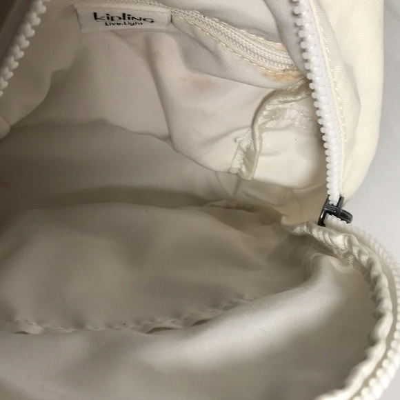 Kipling Brand Mini Off White Convertible Micro Backpack Crossbody Purse Bag - Picture 5 of 10